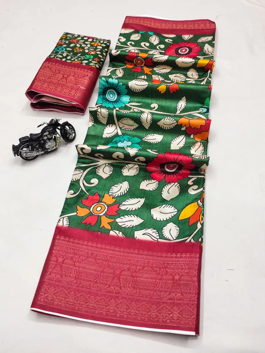VK 4212 Battik Flower Dola Silk Daily Wear Sarees Wholesale Clothing Suppliers In India